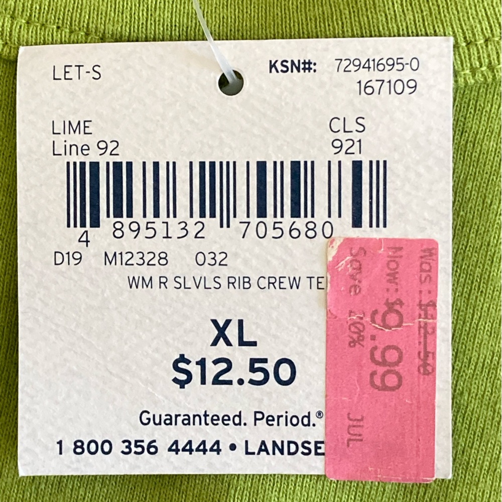 Avocado round neck tank top, size 18-20 (XL) NWT, Land’s End brand - Picture 5 of 6